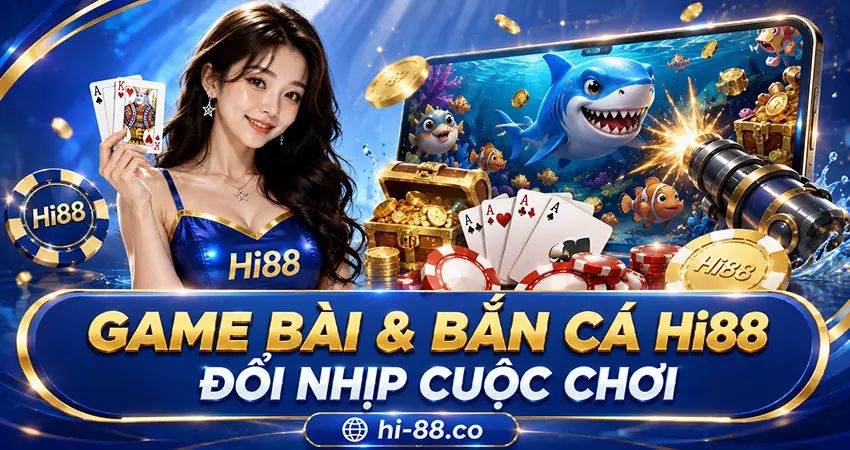 Game bài và bắn cá Hi88 đổi nhịp cuộc chơi