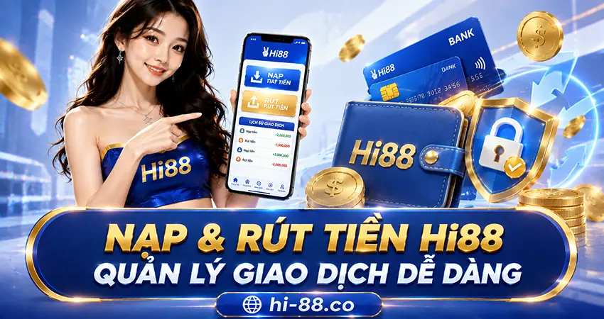 Nạp và rút tiền Hi88 quản lý giao dịch dễ dàng