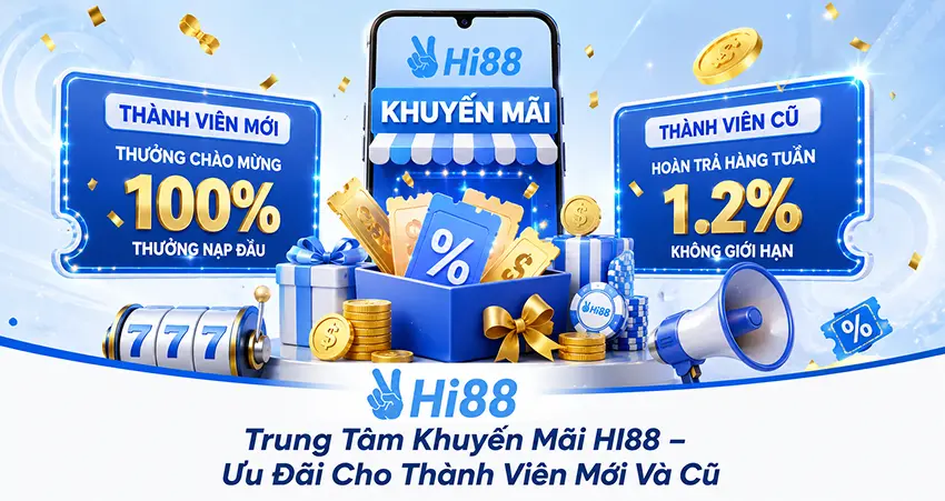 Trung tâm khuyến mãi HI88 ưu đãi cho thành viên mới và cũ
