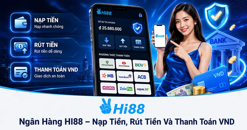 Ngân hàng HI88 nạp tiền rút tiền và thanh toán VND