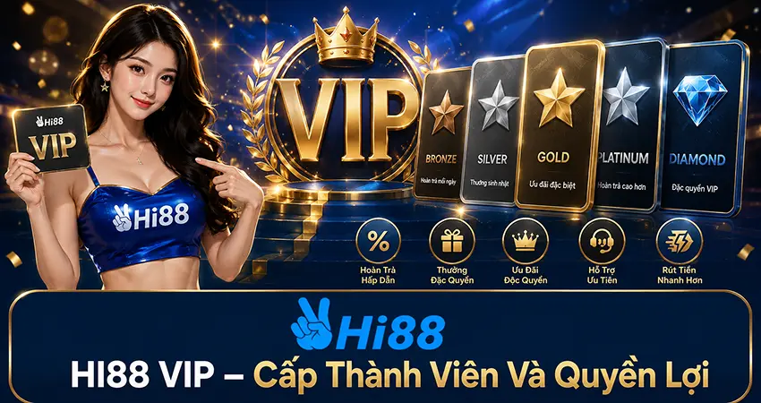 HI88 VIP cấp thành viên và quyền lợi